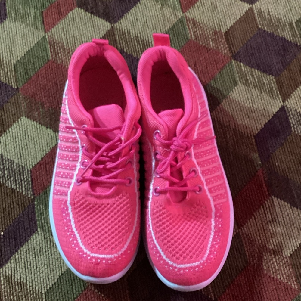 Vibrant Pink Athletic Sneakers